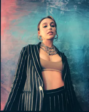 Emma Chamberlain Blazer And Pants Wallpaper