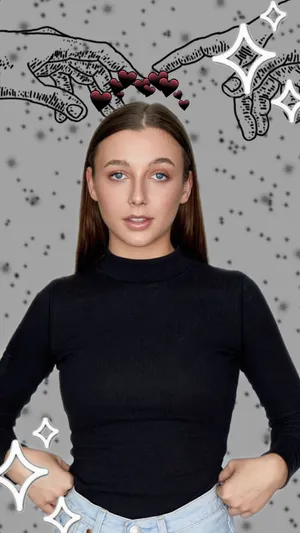 Emma Chamberlain In Square Neck Top Wallpaper