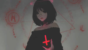 Emo Girl With Cross Pfp Wallpaper