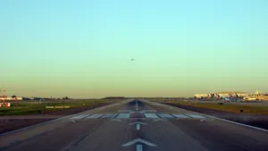 Empty Airport Runway Wallpaper