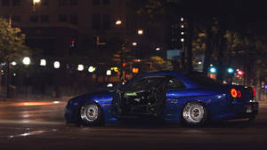 Empty Skyline Car In The City Wallpaper