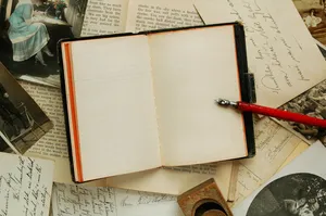 Empy Notebook On Paper With Cute Writing Wallpaper