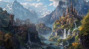 Enchanted_ Mountain_ Kingdom Wallpaper