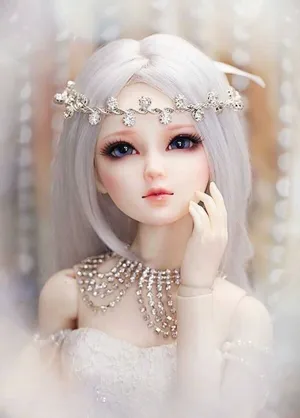 Enchanted White Doll Wallpaper