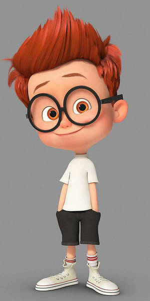 Enchanting 3d Illustration Of A Cute Cartoon Boy Smiling Brightly. Wallpaper