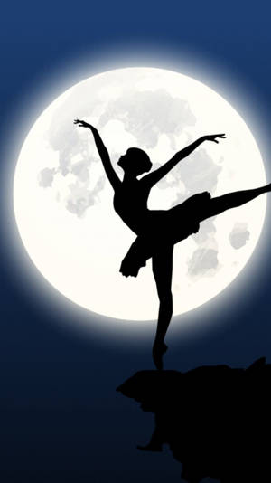 Enchanting Ballet Dance Under The Moonlight Wallpaper