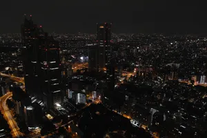 Enchanting Cityscape Of Tokyo Illuminated By Neon Lights Wallpaper