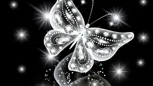 Enchanting Dark Butterfly On Abstract Background Wallpaper