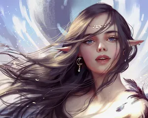 Enchanting Elf Lady Wallpaper