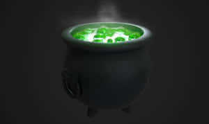 Enchanting Evening Around A Magical Cauldron Wallpaper