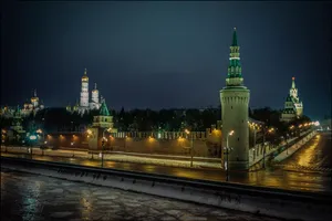 Enchanting View Of The Majestic Kremlin Wallpaper