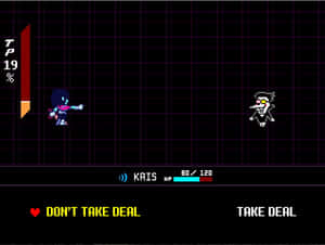 Encounter With Mysterious Spamton In Pixelated World Wallpaper