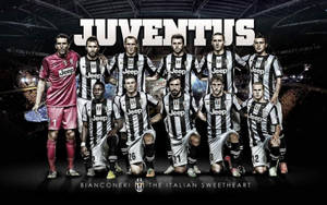 Energized Juventus Team Ready For Action Wallpaper