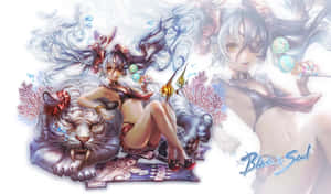 Engage In Epic Battle In The Land Of Blade And Soul Wallpaper