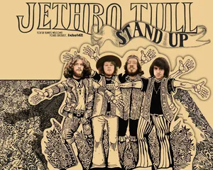 English Progressive Rock Band Jethro Tull Stand Up Album Cover Wallpaper