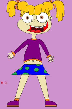 Enigmatic Angelica Pickles In Fan Art Cartoon Illustration Wallpaper