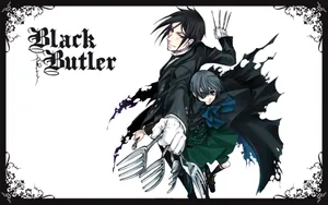 Enigmatic Sebastian Michaelis Wields A Composed Expression And Refined Persona Wallpaper