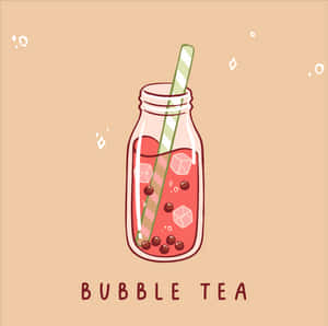 Enjoy A Delicious Bubble Tea Anime Beverage Wallpaper