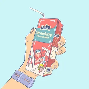 Enjoy A Glass Of Delicious Strawberry Milk! Wallpaper