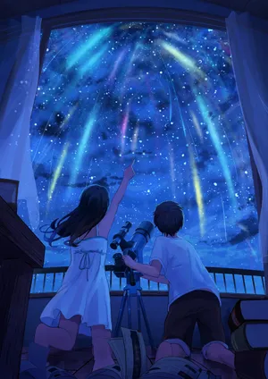 Enjoy Anime Night Under The Stars. Wallpaper