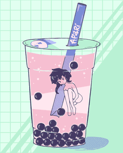 Enjoy Some Bubble Tea Anime With Friends! Wallpaper