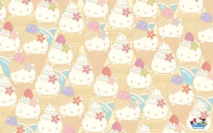 Enjoy Some Sweet Relief With Hello Kitty Ice Cream! Wallpaper