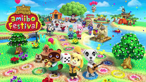 “enjoy The Amiibo Festival With Animal Crossing” Wallpaper