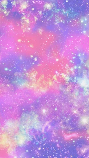 Enjoy The Colors Of The Universe With This Cute Pastel Galaxy Wallpaper Wallpaper
