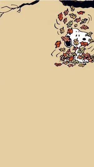 Enjoy The Colours Of Fall With Snoopy Wallpaper