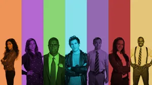 Enjoy The Retro Vibes Of Brooklyn Nine Nine Wallpaper