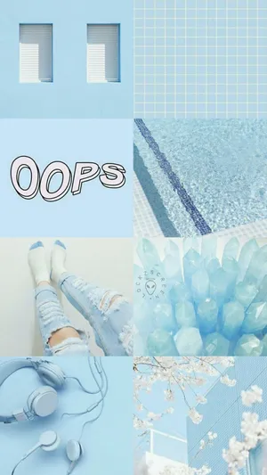 Enjoy The Soft Ethereal Beauty Of This Pastel Blue Aesthetic Iphone Wallpaper. Wallpaper