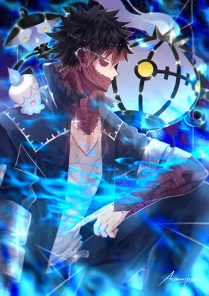Enjoy The Surreal Energy Of Vaporwave Style Dabi Wallpaper
