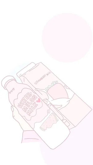 Enjoy The Sweet Taste Of Fresh Strawberry Milk! Wallpaper