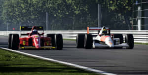 Enjoy The Thrill Of Formula 1 Racing On This Epic F1 Game Wallpaper