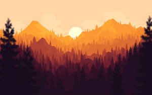 Enjoy The Tranquil Beauty Of Nature Atop The Firewatch Summit Wallpaper
