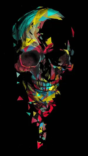 Enjoy Your Music In A Unique Fashion With A Skull Phone Wallpaper