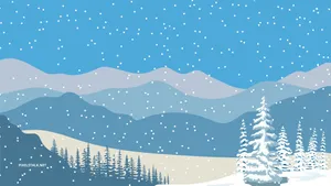 Enjoying A Peaceful Moment In A Winter Landscape Wallpaper