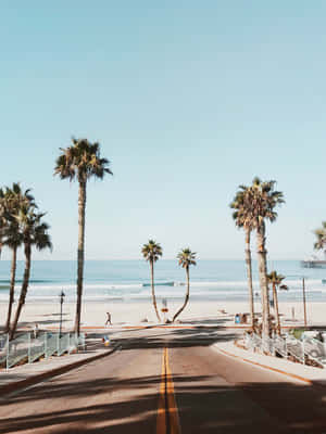Enjoying A Picturesque Day On The California Coast During Summer Wallpaper
