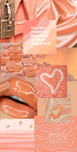 Enjoying The Soft Orange Peach Aesthetic Wallpaper