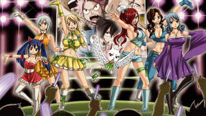 Ensemble Cast Of Fairy Tail Female Characters Wallpaper