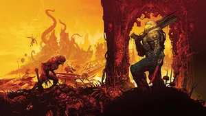 Enter The Doom's Dark Maze As The Slayer Wallpaper