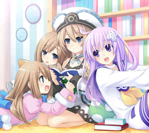 “enter The Vibrant World Of Hyperdimension Neptunia” Wallpaper