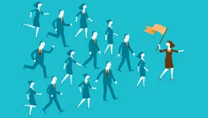 Enterprise Boss Leading Subordinates Wallpaper