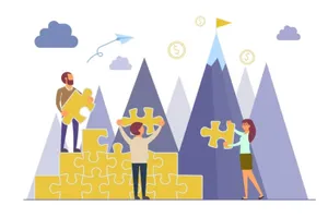 Enterprise Teamwork Graphic Art Wallpaper