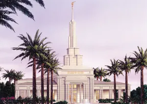 Entry Way To Apia Samoa Temple Wallpaper