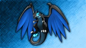 Epic Charizard (mega X) Blue Laptop Wallpaper