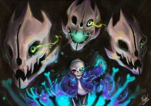 Epic Fan Art Of The Popular Video Game Character Sans Wallpaper