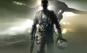 Epic Shot Of Chris Redfield Wallpaper