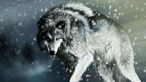 Epic Wolves In Snow Wallpaper