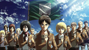 Eren Leading Survey Corps Wallpaper